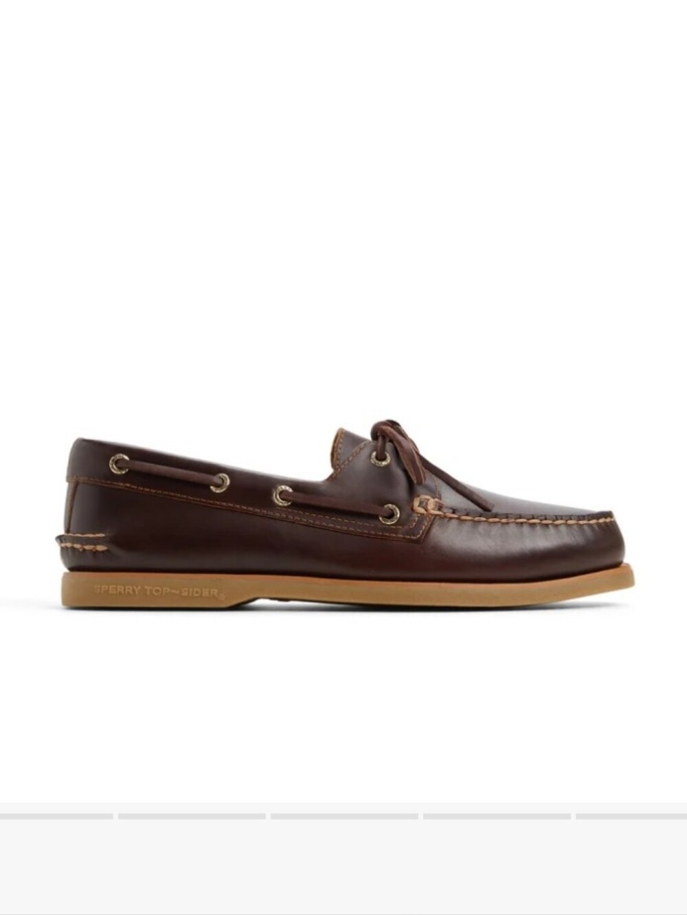 Sperry Gold Cup  Brown Leather 2-Eye Boat Shoe Men's 12